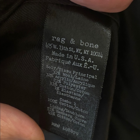 Rag & Bone black and white abstract print blazer size 6 pristine condition - Picture 12 of 13